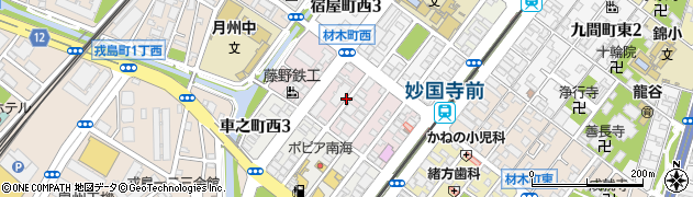 大阪府堺市堺区材木町西周辺の地図