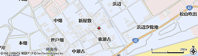 愛知県田原市日出町東瀬古802周辺の地図