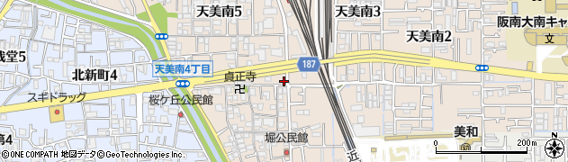 松原天美郵便局周辺の地図