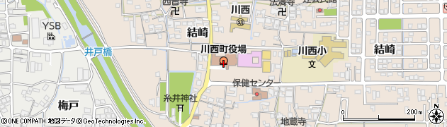 川西町役場周辺の地図