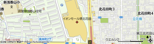 イオンモール堺北花田周辺の地図