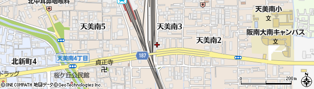大阪府松原市天美南周辺の地図