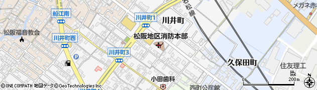 松阪地区広域消防組合消防本部火災などのお問い合わせ周辺の地図