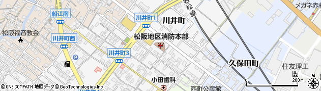 松阪地区広域消防組合消防本部周辺の地図
