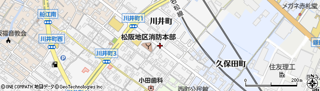 松阪中消防署前周辺の地図