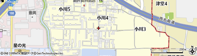 大阪府松原市小川周辺の地図