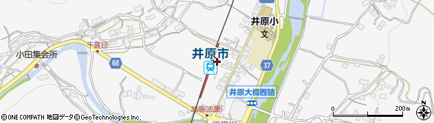 井原市駅周辺の地図
