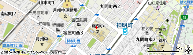 大阪府堺市堺区神明町西周辺の地図