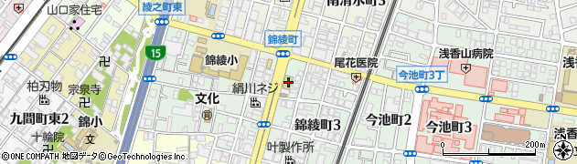 デニーズ錦綾町店周辺の地図