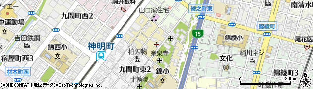大阪府堺市堺区柳之町東周辺の地図