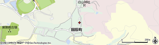 奈良県天理市園原町165周辺の地図
