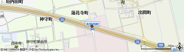 大垣内町周辺の地図
