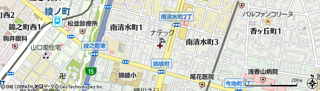 大阪府堺市堺区南清水町周辺の地図