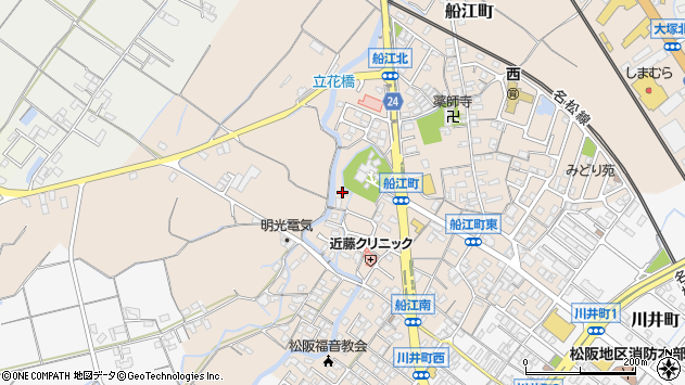 〒515-0812 三重県松阪市船江町の地図
