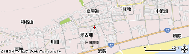 愛知県田原市堀切町瀬古畑周辺の地図