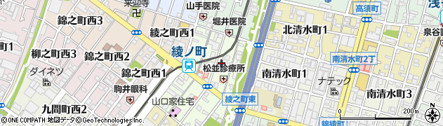 大阪府堺市堺区綾之町東周辺の地図