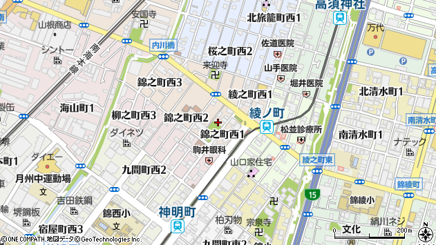 〒590-0931 大阪府堺市堺区錦之町西の地図
