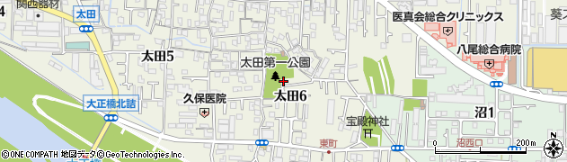 大阪府八尾市太田6丁目周辺の地図