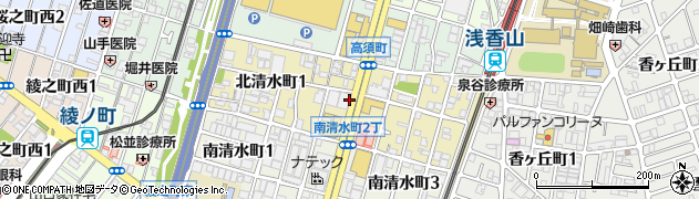 大阪府堺市堺区北清水町周辺の地図