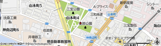 大阪府堺市堺区山本町周辺の地図