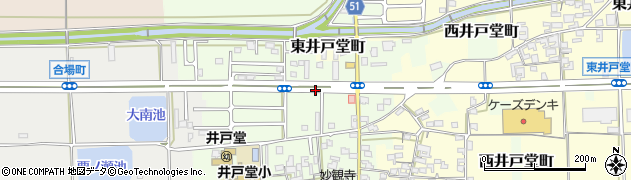 西井戸堂周辺の地図