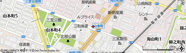 堺ヤクルト販売株式会社　三宝センター周辺の地図