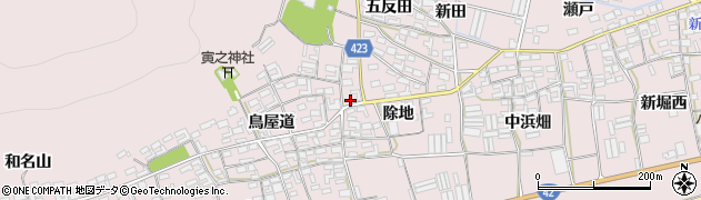 愛知県田原市堀切町鳥屋道7周辺の地図