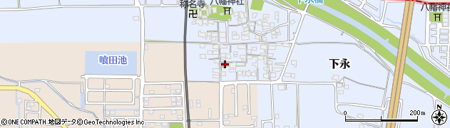 奈良県磯城郡川西町下永451周辺の地図
