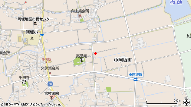 〒515-2343 三重県松阪市小阿坂町の地図