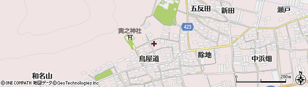 愛知県田原市堀切町鳥屋道周辺の地図