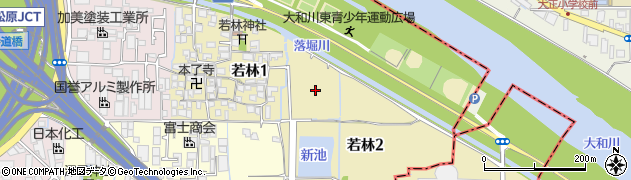 大阪府松原市若林周辺の地図