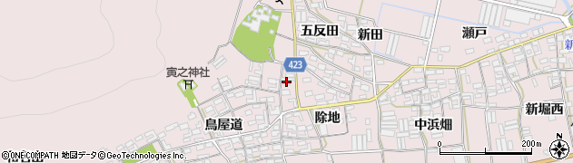 愛知県田原市堀切町鳥屋道3周辺の地図