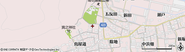 愛知県田原市堀切町鳥屋道23周辺の地図