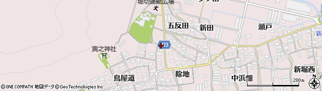 愛知県田原市堀切町鳥屋道1周辺の地図