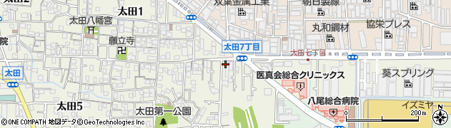 大阪府八尾市太田7丁目周辺の地図