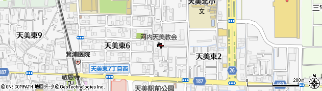 大阪府松原市天美東周辺の地図
