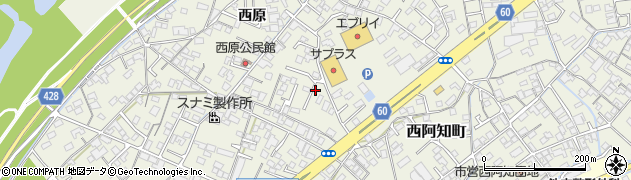 岡山県倉敷市西阿知町（西原）周辺の地図
