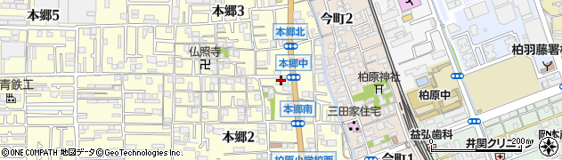 大阪シティ信用金庫柏原支店周辺の地図