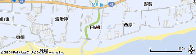愛知県田原市和地町（下鮎川）周辺の地図