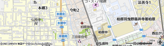 大阪府柏原市今町周辺の地図