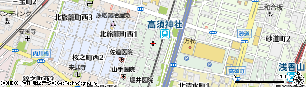 大阪府堺市堺区北旅籠町東周辺の地図