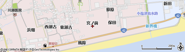 愛知県田原市堀切町宮ノ前周辺の地図