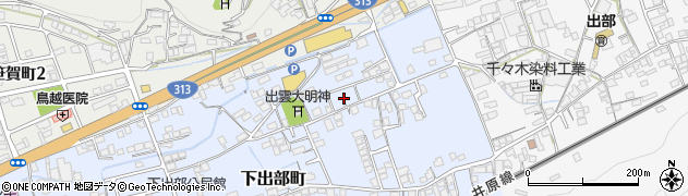 岡山県井原市下出部町21周辺の地図