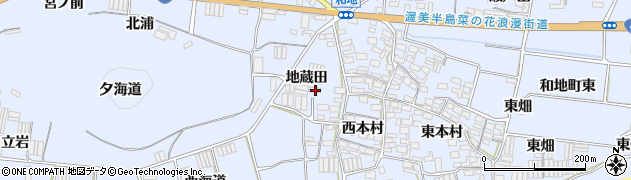 愛知県田原市和地町地蔵田周辺の地図