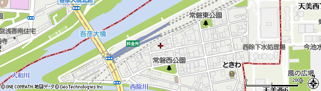 大阪府堺市北区常磐町周辺の地図
