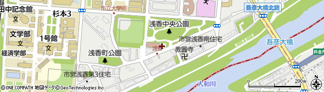 大阪府大阪市住吉区浅香周辺の地図