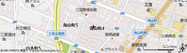 大阪府堺市堺区海山町周辺の地図