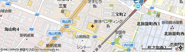 コーナンＰＲＯ堺三宝店周辺の地図