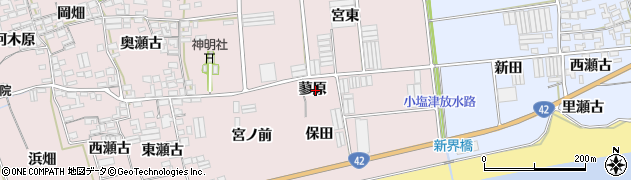 愛知県田原市堀切町（蓼原）周辺の地図