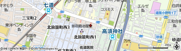 大阪府堺市堺区北半町西周辺の地図